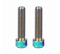 2Pcs Disc Brake Bolts, Titanium Alloy M6 X 25mm Bicycle Screw Bolts for Mountain Bike Brake Caliper (Multicolor) Ride