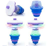 2Pcs Disney Stitch LED Spinning Tops, Magic Flashing Light Up Gyro Toys, Party Bag Fillers, Stocking Stuffers & Pocket Money Gifts for Kids 3+ Years - 11cm