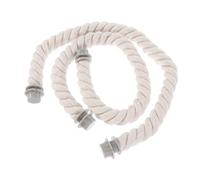2pcs DIY Bag Handle, Beige Linen, Detachable Screw Cap Ends