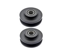 2Pcs DIY Barn Sliding Door Wheel Pulley for Home Decoration Multipurpose Black Professional with Steel Bearings