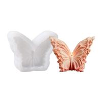 2PCS DIY Butterfly Candle Silicone Mold Handmade Soap Aroma Plaster Ornament Molds for Making Candles(White02)