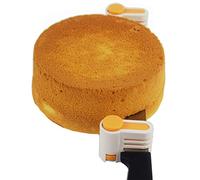 2PCS DIY Cake Slicer, Stratification Auxiliary, Bread Slice, Toast Cut, 5 Layers Leveler Slicer, Kitchen Fixator Tool (2, Orange)