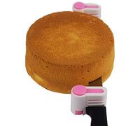 2PCS DIY Cake Slicer, Stratification Auxiliary, Bread Slice, Toast Cut, 5 Layers Leveler Slicer, Kitchen Fixator Tool (2, Pink)