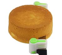 2PCS DIY Cake Slicer, Stratification Auxiliary, Bread Slice, Toast Cut, 5 Layers Leveler Slicer, Kitchen Fixator Tool (2, Green)