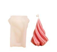 2PCS DIY Christmas Tree Candle Molds Home Decorative Mold with Geometric Cone Shape for Candles Silicone for Handmade(Clear05)