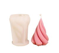2PCS DIY Christmas Tree Candle Molds Home Decorative Mold with Geometric Cone Shape for Candles Silicone for Handmade(Clear08)