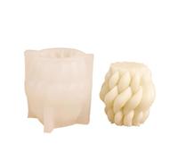 2PCS DIY Christmas Tree Candle Molds Home Decorative Mold with Geometric Cone Shape for Candles Silicone for Handmade(Clear02)