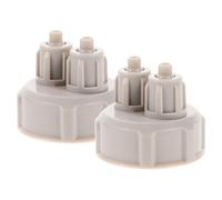2pcs DIY Co2 Bottle Cap Aquarium Air Diffuser Abs Khaki
