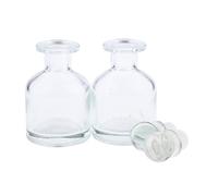 2Pcs DIY Essential Oil Scent Perfume Glass Diffuser Bottles Set - Fragrance Aroma Dispenser for Room and Spa Decor, 50ml and 130ml Capacity - 130ml