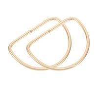2pcs DIY Handbag Handle Metal Replacement for Coin Purses and Bags | Iron Hardware, Smooth Golden Finish, Comfortable Grip, Easy Craft Upgrade for Makers and Small Shops