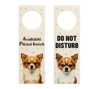 2pcs Do Not Disturb Door Hanger Sign, Double-Sided Dog Pattern Door Hanger Tags Do Not Disturb Sign for Office Hanging Warning Plaque Decoration for Home Meetings Classes