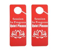 2PCS Do Not Disturb Door Hanger Sign Session In Progress Quiet Please Yoga In Session Sign for Office Home (Quiet Please UK)