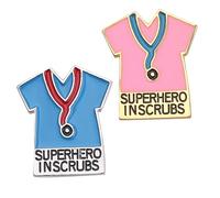 2pcs Doctor Nurse Enamel Brooch Fashion Safety Pin Badge for Parties Daily Wear Unique Shawl Collar Button Decoration Women