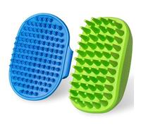 2PCS Dog Bath Brush Set | Adjustable Handle Dog Scrubber for Shampooing