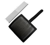 2PCS Dog Brush for Long Haired Dogs with Pet Comb, Professional Slicker Brush for Grooming, Shedding & Removing Mats