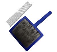 2PCS Dog Brush for Long Haired Dogs with Pet Comb, Professional Slicker Brush for Grooming, Shedding & Removing Mats