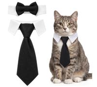 2Pcs Dog/Cat Bow Tie Collar, Ymapinc Tuxedo Bowtie for Cats & Small Dogs