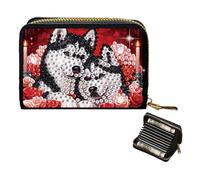 2pcs Dog Cat Pattern Fashion Card Holder Compact Purse