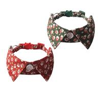 2pcs Dog Cats Grooming Collar Regulable Buckles With Bells Animal Tie Collar For Small Cats And Dogs