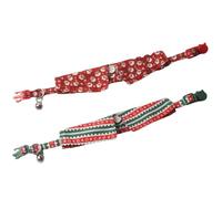 2pcs Dog Cats Grooming Collar Regulable Buckles With Bells Animal Tie Collar For Small Cats And Dogs Decorative Kittens