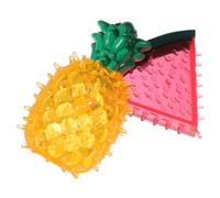 2pcs Dog Cooling Chew Toy Fruit Shape Ice Freeze Toy Interactive Teething Toy