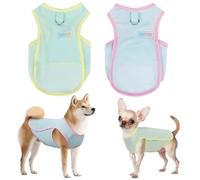 2Pcs Dog Cooling Vest, Quick-Dry Dog Cooling Vest For Dogs Summer Heat Relief, Keep Pets Cool And Comfy In Hot Weather, Pet T-Shirts For Puppies Indoor Outdoor Activities (Blue Green)
