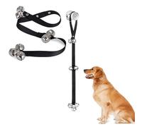 2PCS Dog Doorbells, Puppy Dog Toilet Training Bells Hanging on Door Knob Doorbells with Adjustable Strap, Loud Jingle Potty Training Tool - Black