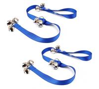 2PCS Dog Doorbells, Puppy Dog Toilet Training Bells Hanging on Door Knob Doorbells with Adjustable Strap, Loud Jingle Potty Training Tool - Blue