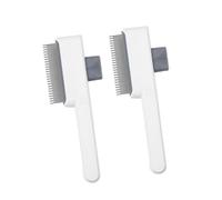 2PCS Dog Hair Brush Detangling Hair Comb With SelfCleaning Design For Shedding Furs Removal Ergonomic NonSlip Handle Pet Grooming Brush