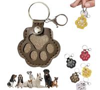 2PCS Dog Hair Collector Keychain,Cute Dog Paw Shaped eather Paw Keepsake Keyring,Pet Memory Collector Storage Box,Pet Memorial Keepsake Keychain With Snap Button,Pet Hair Keepsake