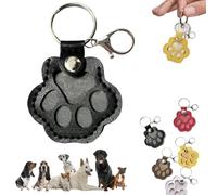 2PCS Dog Hair Collector Keychain,Cute Dog Paw Shaped eather Paw Keepsake Keyring,Pet Memory Collector Storage Box,Pet Memorial Keepsake Keychain With Snap Button,Pet Hair Keepsake