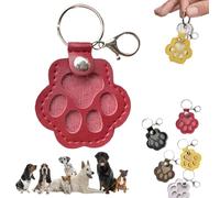2PCS Dog Hair Collector Keychain,Cute Dog Paw Shaped eather Paw Keepsake Keyring,Pet Memory Collector Storage Box,Pet Memorial Keepsake Keychain With Snap Button,Pet Hair Keepsake