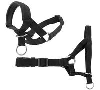 2pcs Dog Halti Headcollar No Pull - Adjustable Nylon Dog Head Collar with O-Ring Leash Attachment - Breathable Anti-Bite Muzzle Harness for Small Dogs - S Size (Snout 8-20cm, Neck 27-33cm)