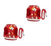 2pcs Dog Harness Reflector Vest Pet Doggie Seat Belts Pet Traction Strap Reflective Vest Dog Leash Harness Step in Vest