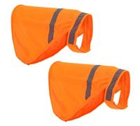 2pcs Dog Hunting Reflective Vests, Medium Size High Visibility Bright Orange Hi Vis Dog Safety Vests Suitable Security Jacket for Outdoor Training Jogging Hunting Activities