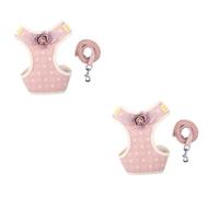 2pcs Dog Pull Rope Pet Chest Strap Small Puppy Chest Strap Outdoor Walking Vest for Supplies Pet Harness Tiny Dog Front (Pinkx2pcs Mx2pcs)