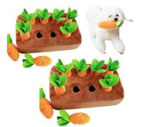2pcs Dog Search Mat | Interactive Dog Carrot Toy, Creative Snuffle Mat For Dogs, Dog Carrot Plush Toy With Non-Slip Bottom For Eliminate Boredom And Stress