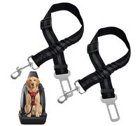 2Pcs Dog Seat Belts For Cars Adjustable Safety Pet Safety Harness Heavy Duty Reflective Easy to Use Strong Durable Dog Car Harness
