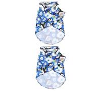 2pcs Dog Shirt Small Dog Puppy Summer Clothes Dresses Casual Boys Tank Tops Girl Clothes Boy Clothes Hawaiian Shirts for