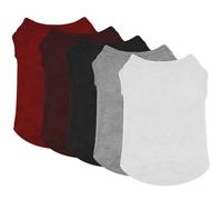 2Pcs Dog Shirts Dog Vest Clothing Dog Plain Shirts Dog Clothes Vest Soft Thin Pet Plain Tee Vests Sweatshirt Cotton Summer Shirts for Most Medium and Small Male Female Dogs