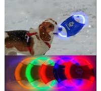2pcs-Dog Training LED Luminous Frisbee, TPU Non toxic Soft Rubber Teeth Grinding and Biting Resistant, Rechargeable Luminous Pet Puzzle Outdoor Throwing Toy, Suitable for All Dogs (Green)
