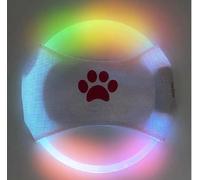 2pcs-Dog Training LED Luminous Frisbee, TPU Non toxic Soft Rubber Teeth Grinding and Biting Resistant, Rechargeable Luminous Pet Puzzle Outdoor Throwing Toy, Suitable for All Dogs (Seven colors)