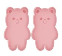 2pcs Dogs Bowl Feeding Mat With Raised Edges Silicone Skidproof Waterproof Pet Food Pad Tray Placemat For Floor Small Waterproof With Raised Edges