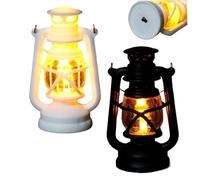 2Pcs Dollhouse Lighting Small Retro Glowing Oil Lamp Dollhouse Miniatures Creative Lights Battery Operated for Accessories Chandelier