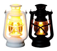 2Pcs Dollhouse Lighting Small Retro Glowing Oil Lamp Dollhouse Miniatures Creative Lights Battery Operated for Accessories Doll House Accessories Chandelier