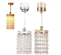2PCS Dollhouse Lights 4" 1/12 Scale LED Crystal Chandelier Dollhouse Lighting Battery Powered Chandeliers Doll house Miniatures Luxury Decoration Ceiling Lamp