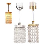 2PCS Dollhouse Lights 4" 1/12 Scale LED Crystal Chandelier Dollhouse Lighting Battery Powered Chandeliers Doll house Miniatures Luxury Decoration Ceiling Lamp