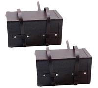 2Pcs Dollhouse Miniatures 1:12 Mini Suitcase Wooden Vintage Suitcase Dark Brown Miniature Furniture DIY Decorative Dollhouse Accessories for Christmas Fairy Garden Supply| Toy