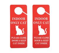2PCS Don' t Let The Cats Out/In Door Only Cat Door Hanger Sign Funny Cat Lovers Decoration Ideal for House (only cat UK)