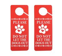 2PCS Don' t Let The Dogs Out Door Hanger Sign Funny Dog Lovers Decoration Ideal for Dog House (dogs out UK)
